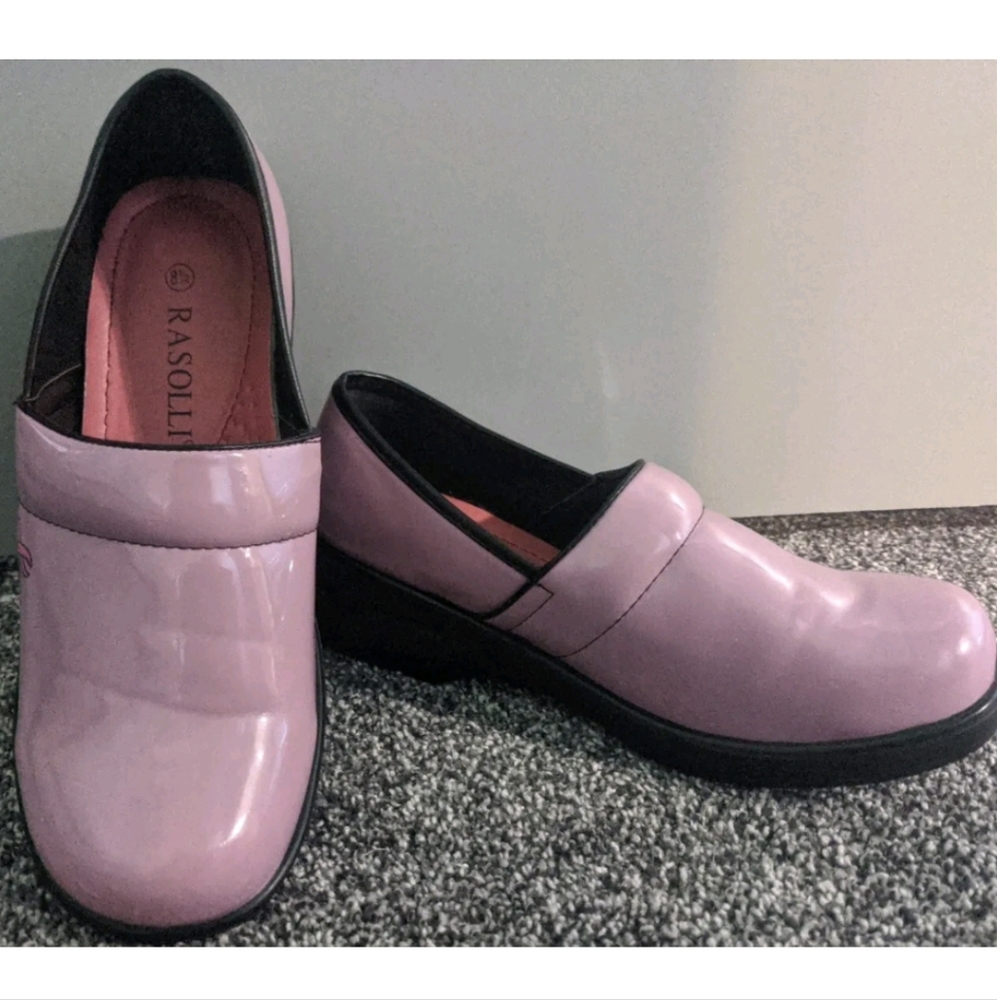Rasolli Slip On Clogs Shoes Women’s Size 8.5 Breast Cancer Awareness Pink.